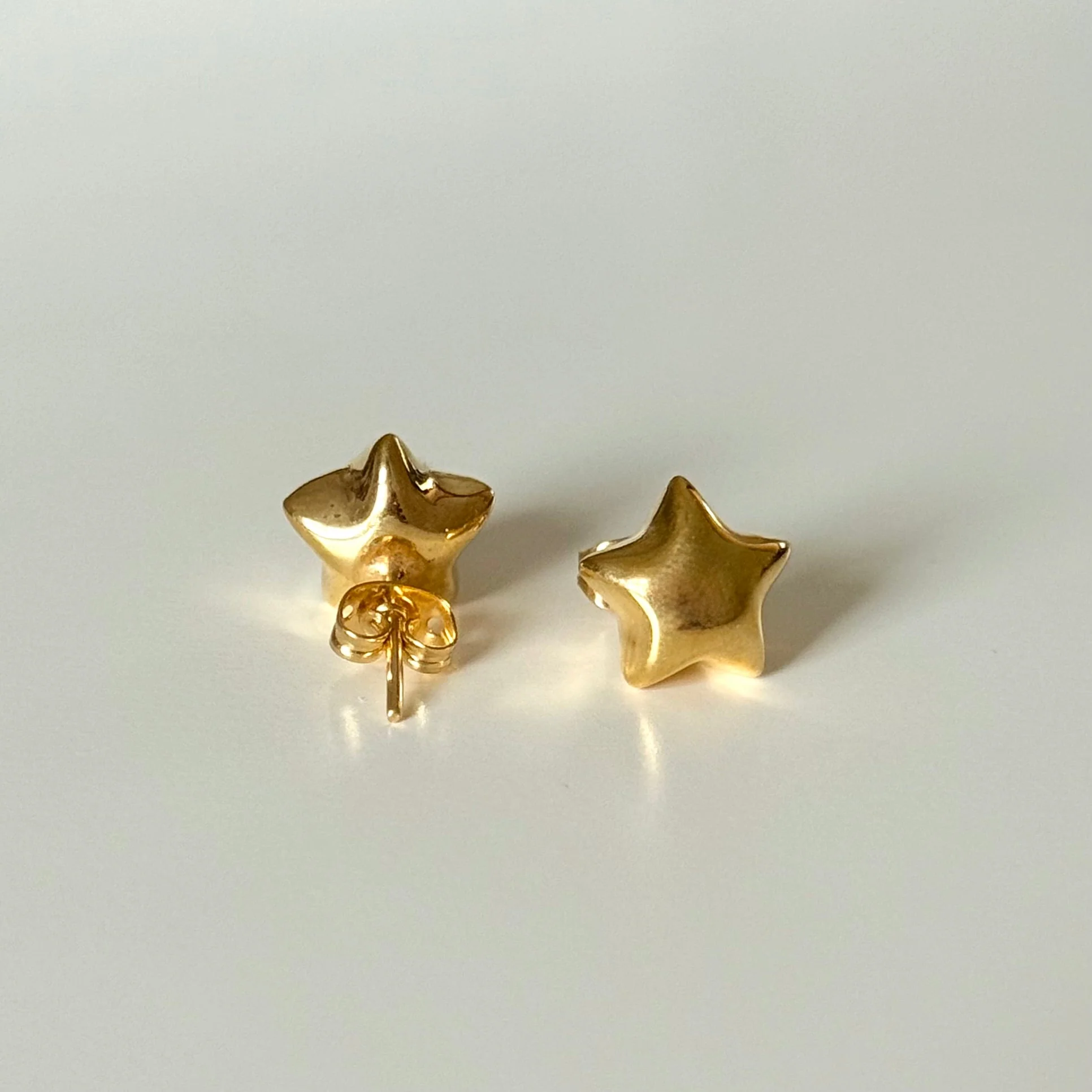 18k Gold Plated Sterling Silver Star Shaped Stud Earrings - Image 3
