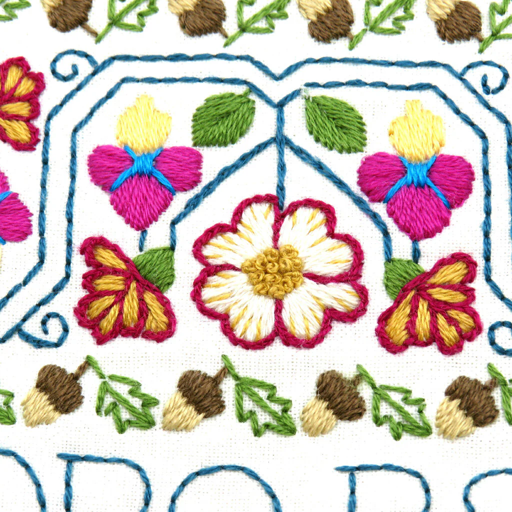 18th Century Sampler Hand Embroidery Kit - Image 3