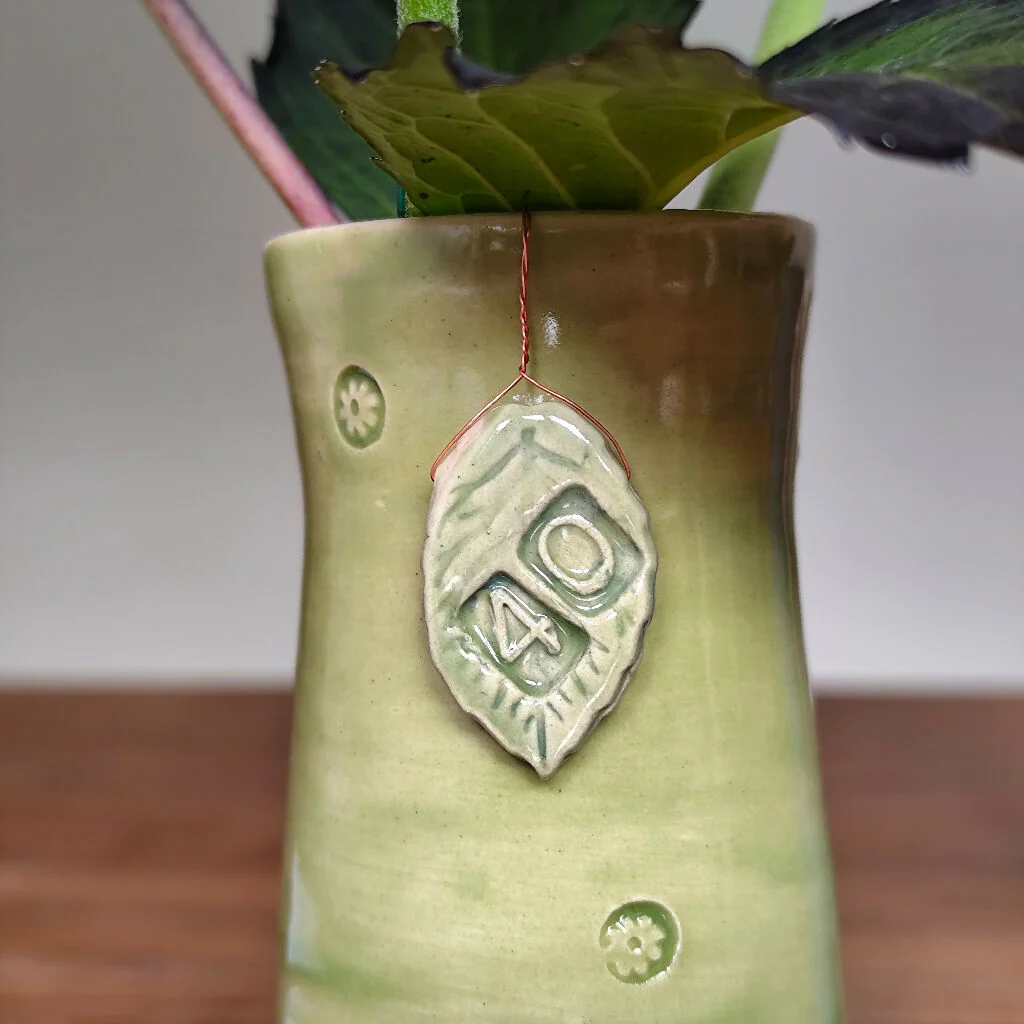 40th Birthday Anniversary Handmade Vase With Ceramic Tag - Image 2