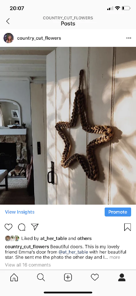 45cm Jute Star Rope Wreath - Image 7