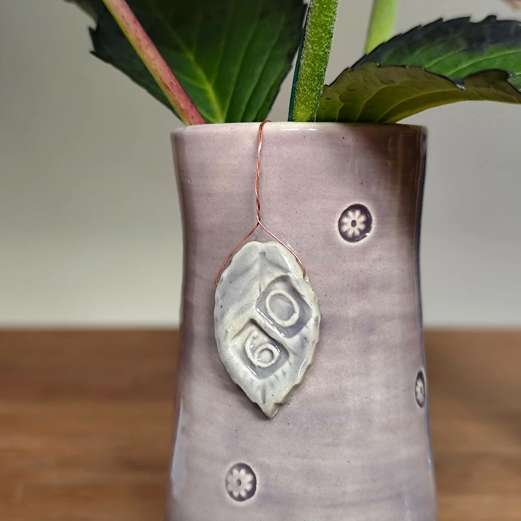 60th Birthday Anniversary Handmade Vase With Ceramic Tag - Image 2