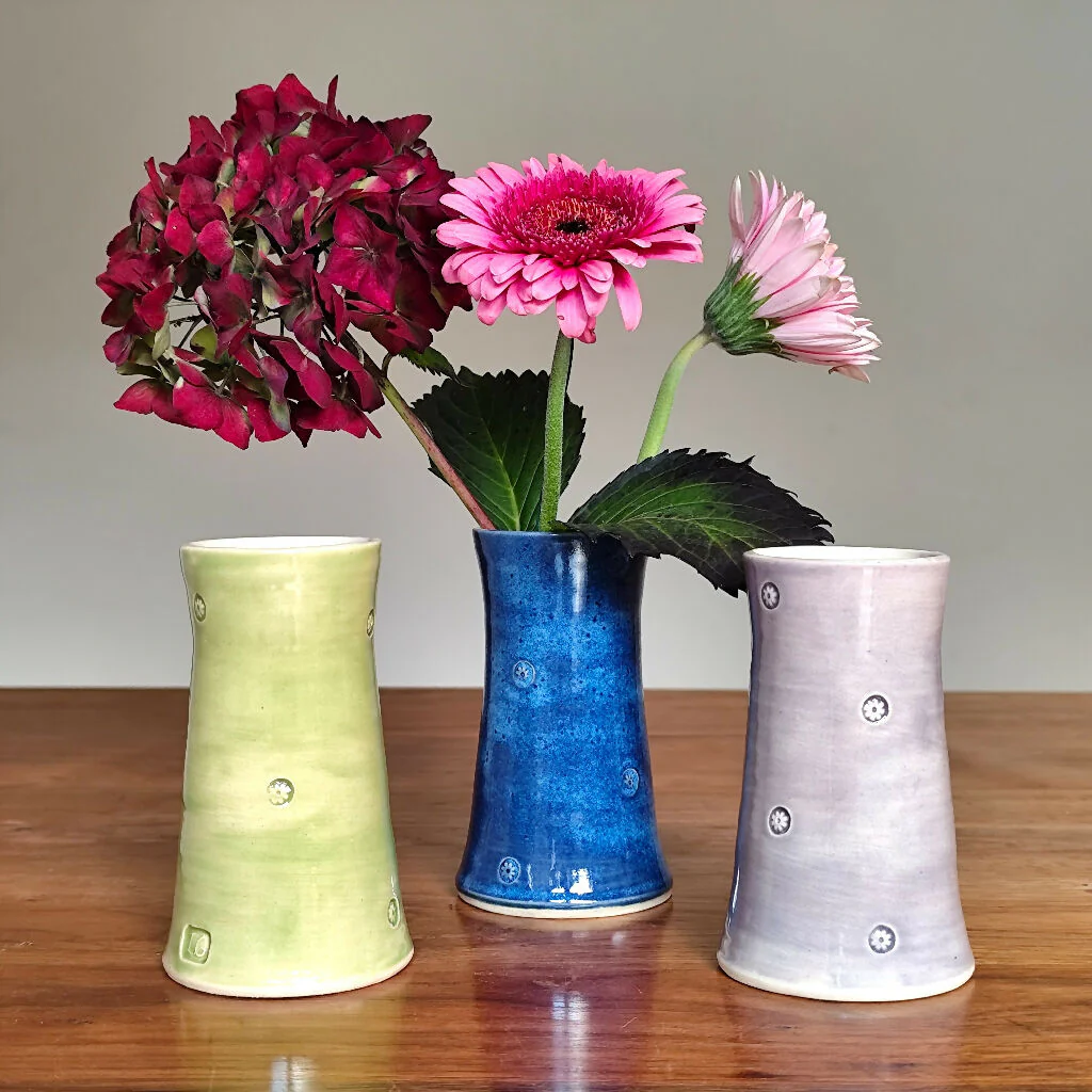 60th Birthday Anniversary Handmade Vase With Ceramic Tag - Image 3