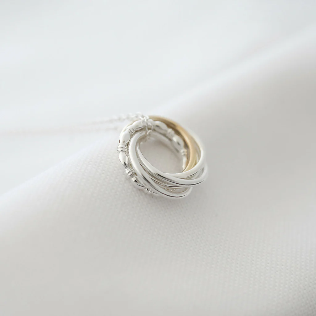 9ct Gold & Silver 60th Birthday Necklace - Image 3