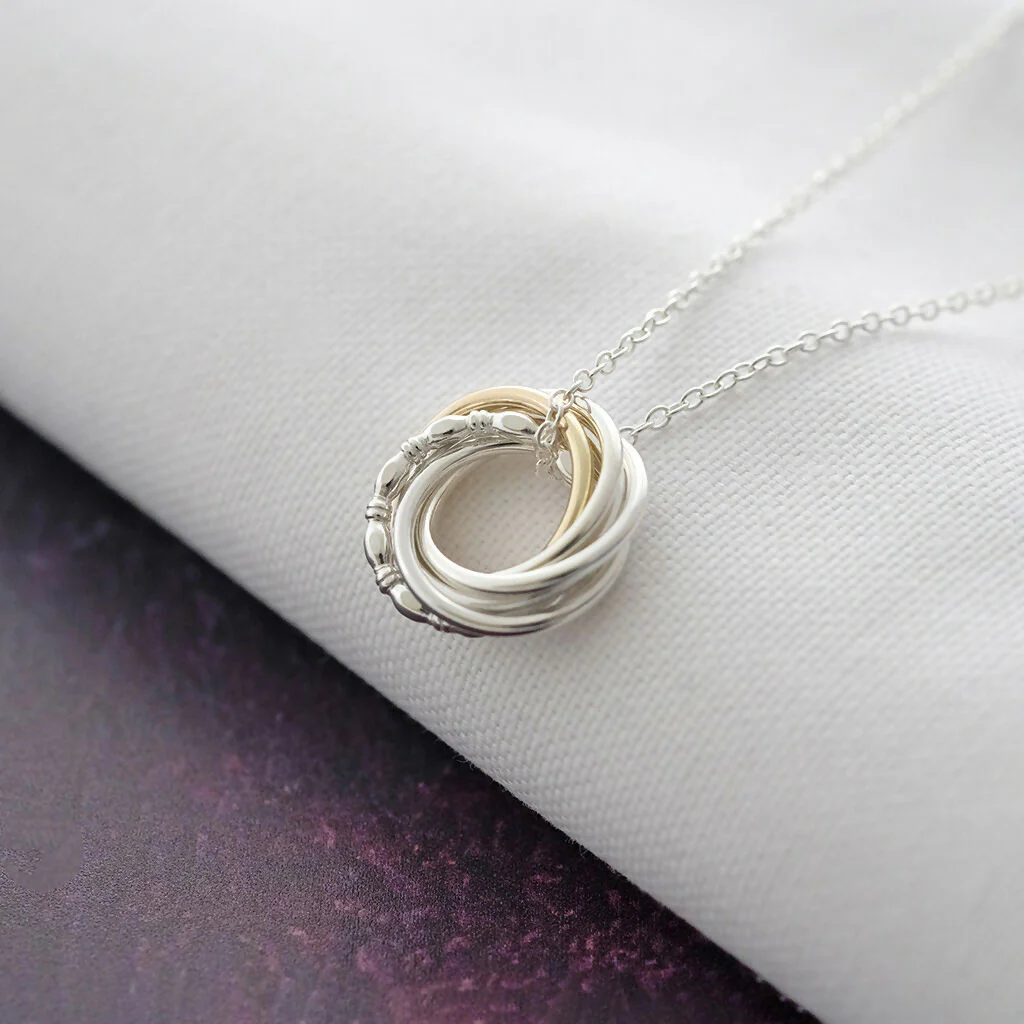 9ct Gold & Silver 60th Birthday Necklace - Image 4
