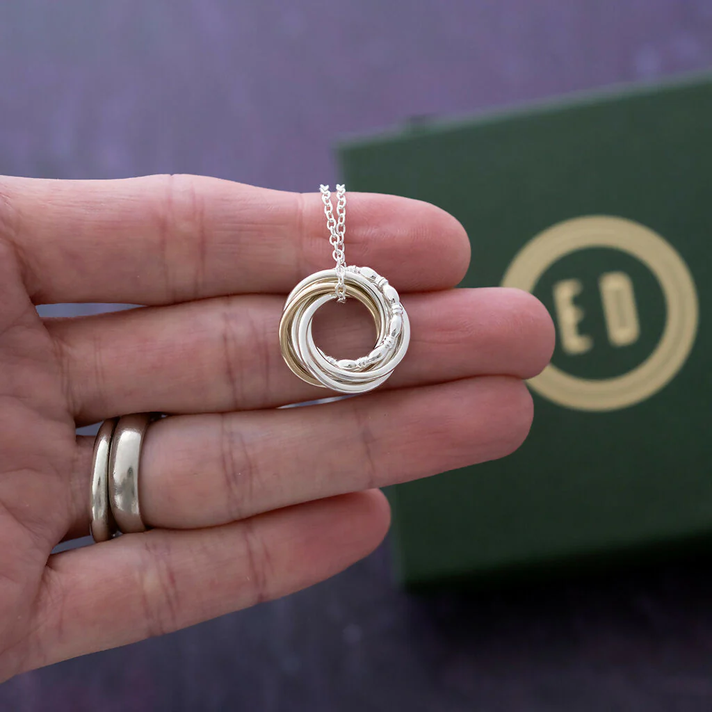 9ct Gold & Silver 60th Birthday Necklace - Image 7