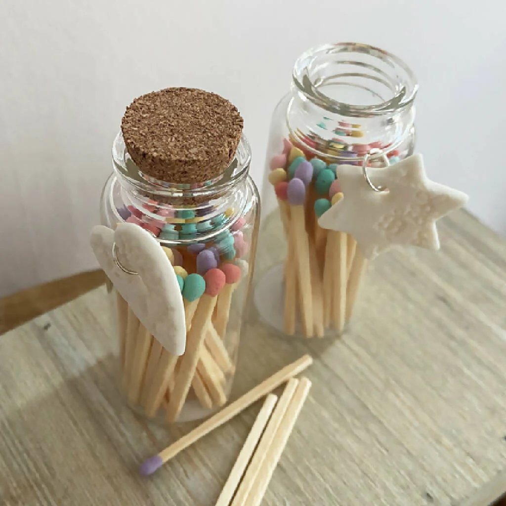 A Bottle Of Pastel Matches And Porcelain Charm - Image 2