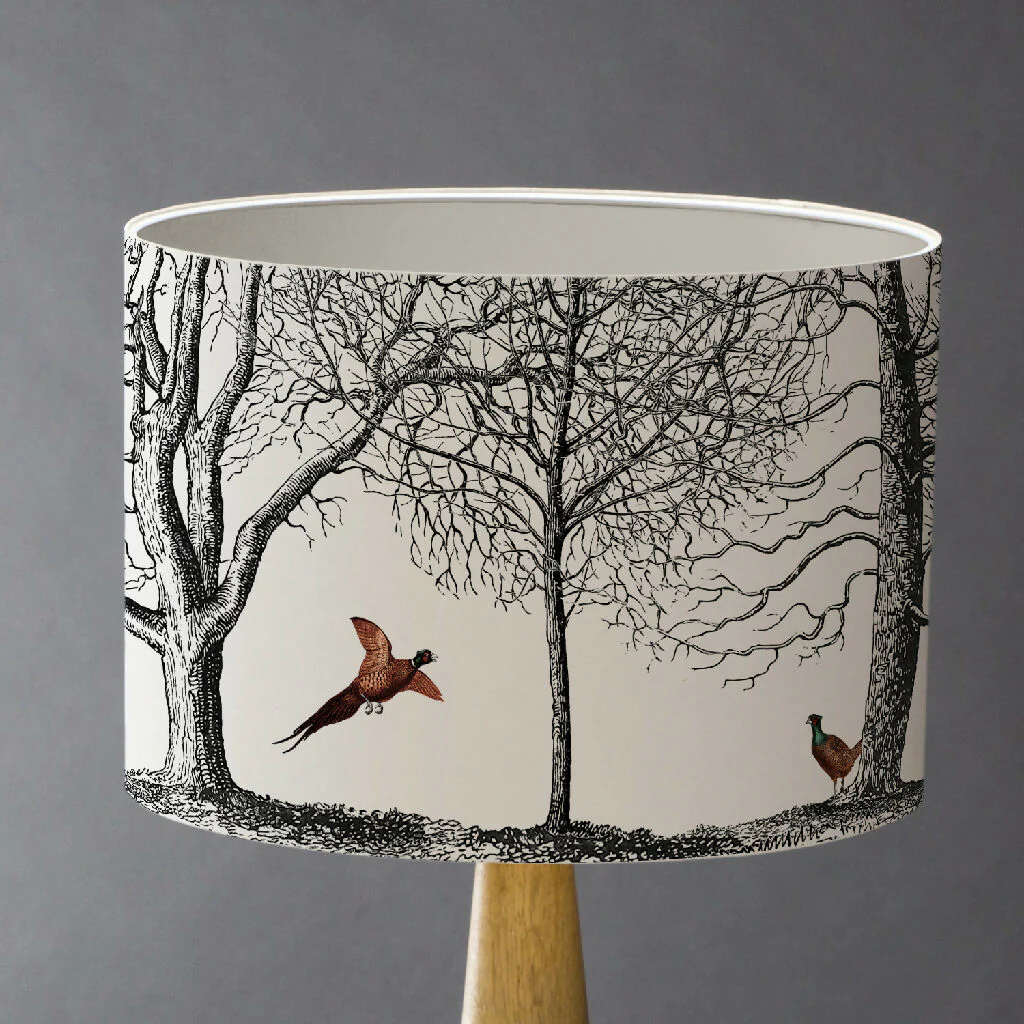 A Flock of Pheasants Lampshade – British Wildlife Collection