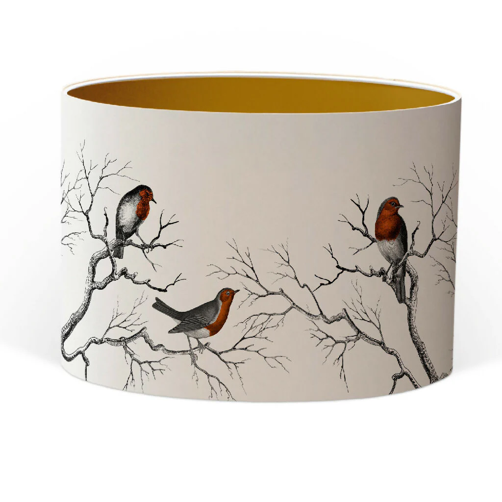 A Riot of Robins Lampshade – British Wildlife Collection - Image 5