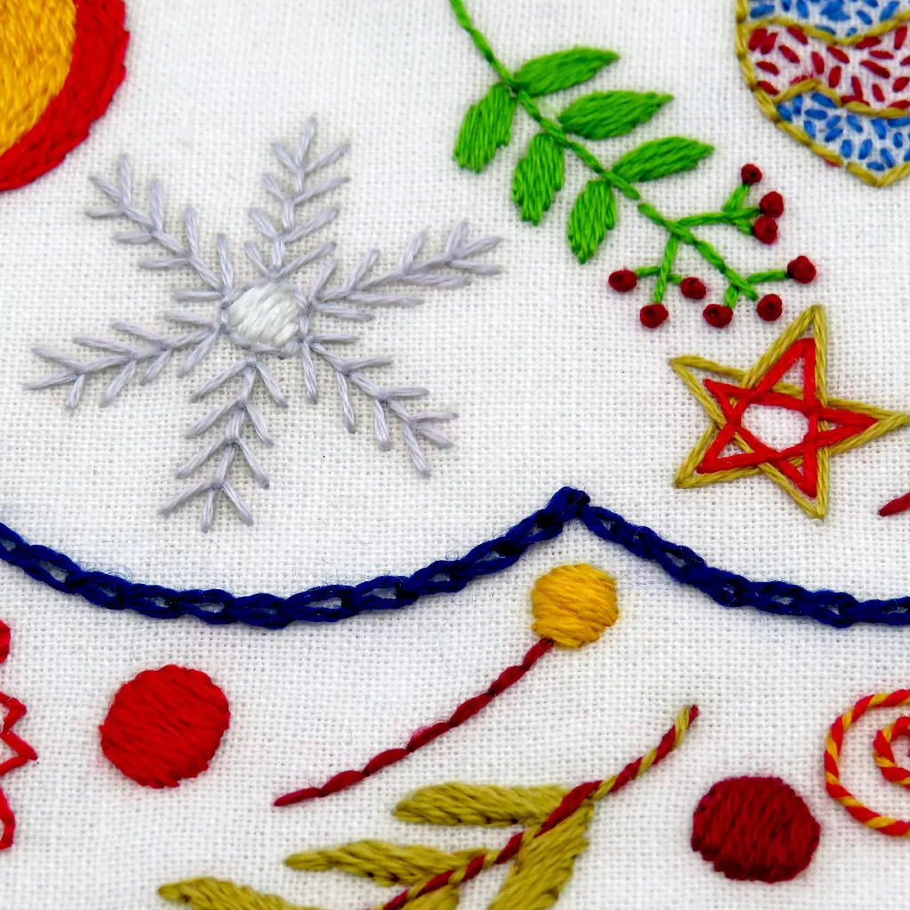 A Very Merry Bauble Christmas Hand Embroidery Kit - Image 7