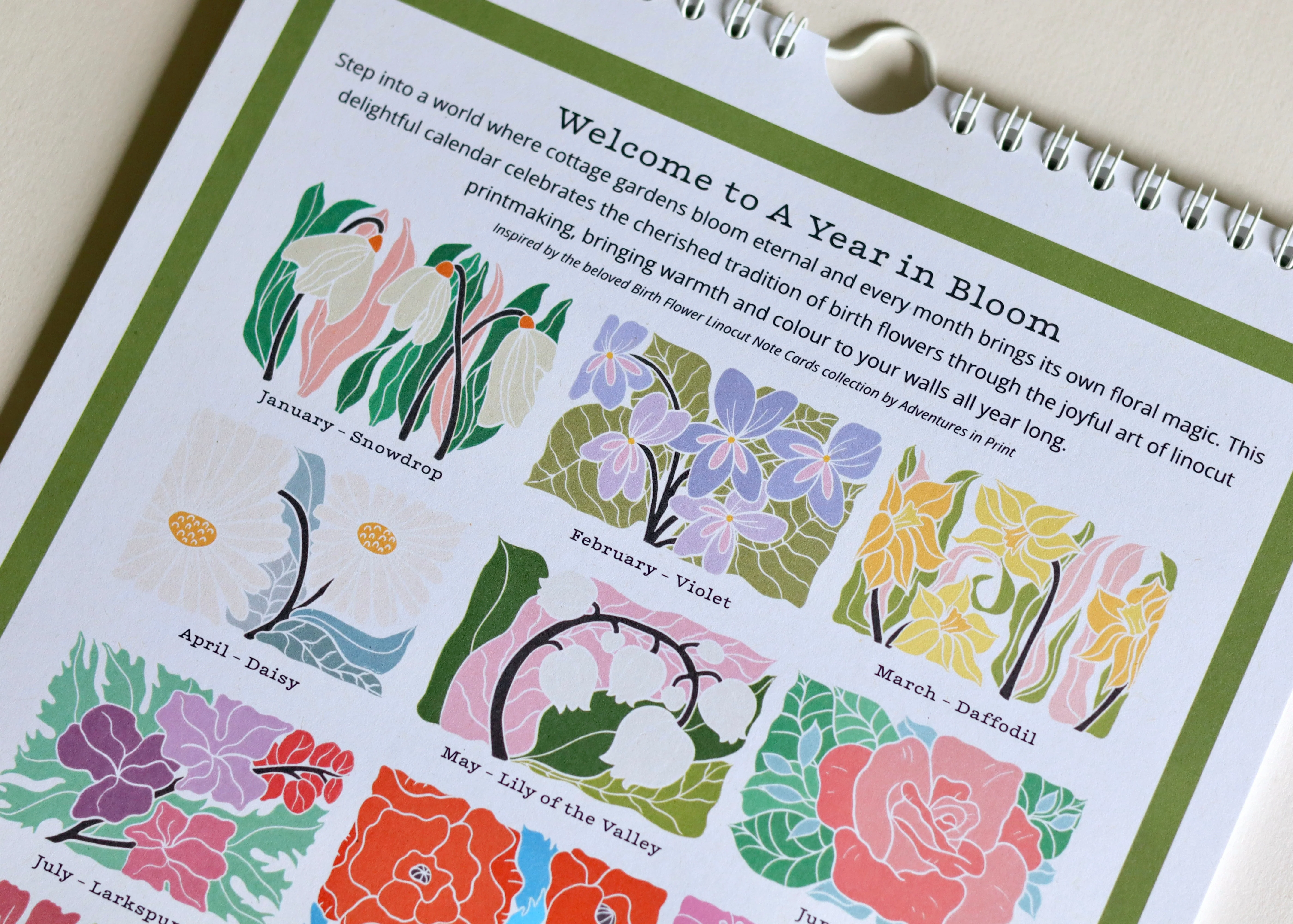 A Year in Bloom Hanging Wall Calendar 2026 - Image 16