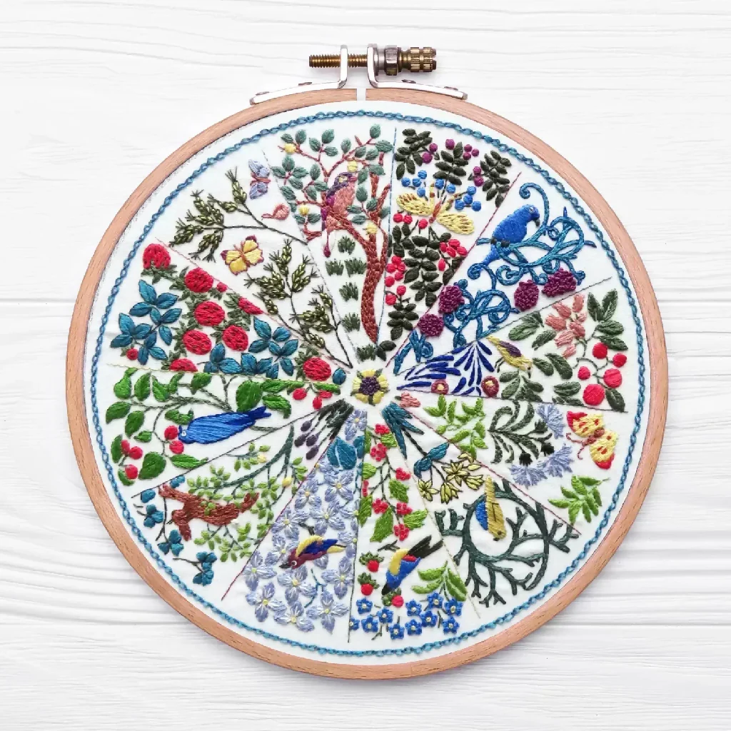 A Year Inspired by Voysey Embroidery Stitch Kit - Image 2