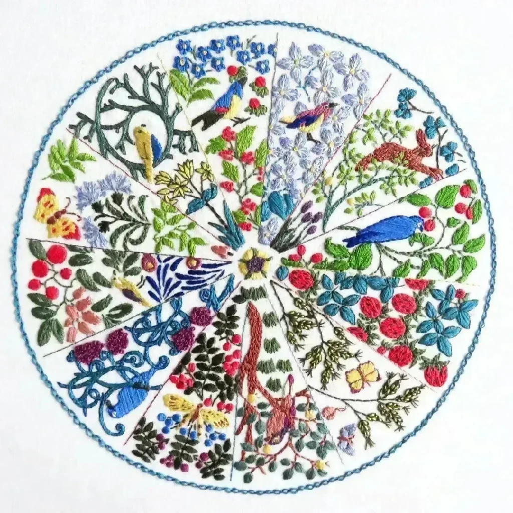 A Year Inspired by Voysey Embroidery Stitch Kit - Image 3