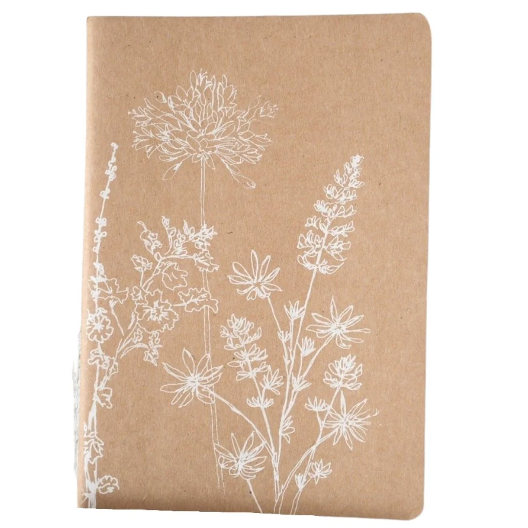 A5 Kraft Card Cover Notebook Garden Design - Image 5
