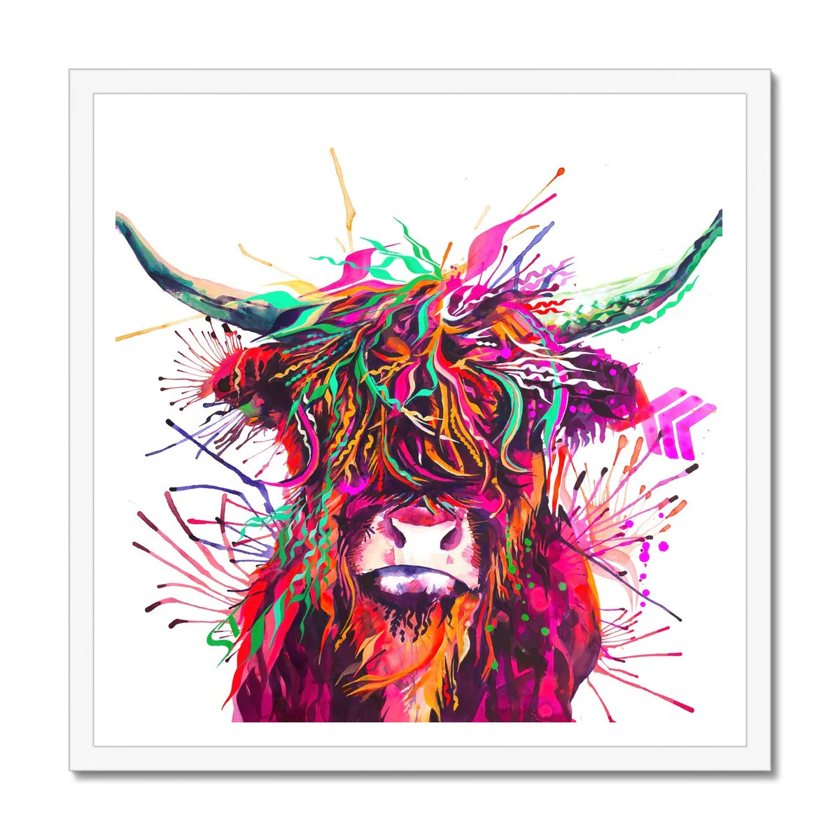 Agatha the Highland Cow Framed Print - Image 2