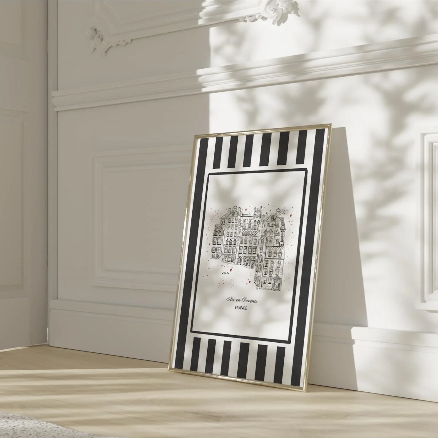 Aix en Provence Line Drawing French Riviera Illustration - Image 5