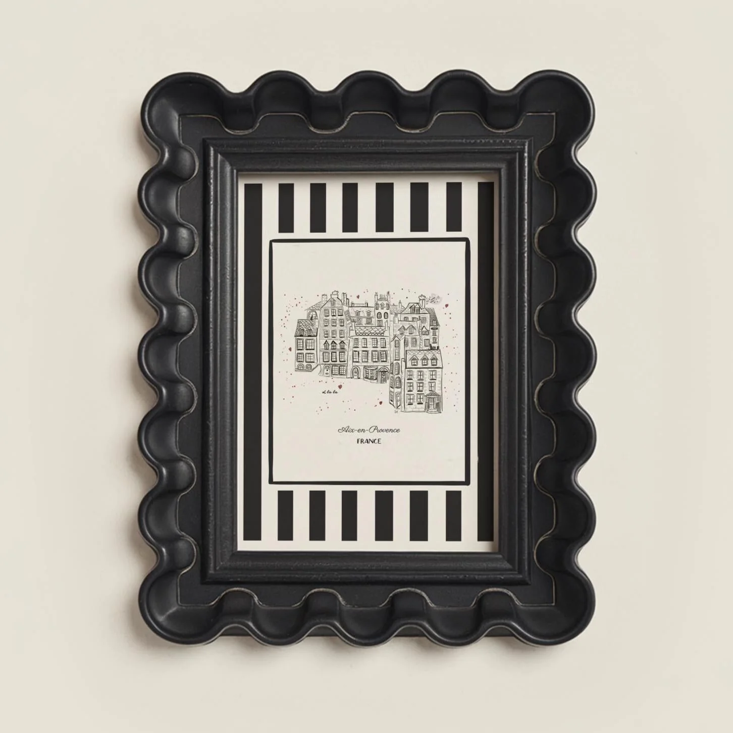 Aix en Provence Line Drawing French Riviera Illustration - Image 6