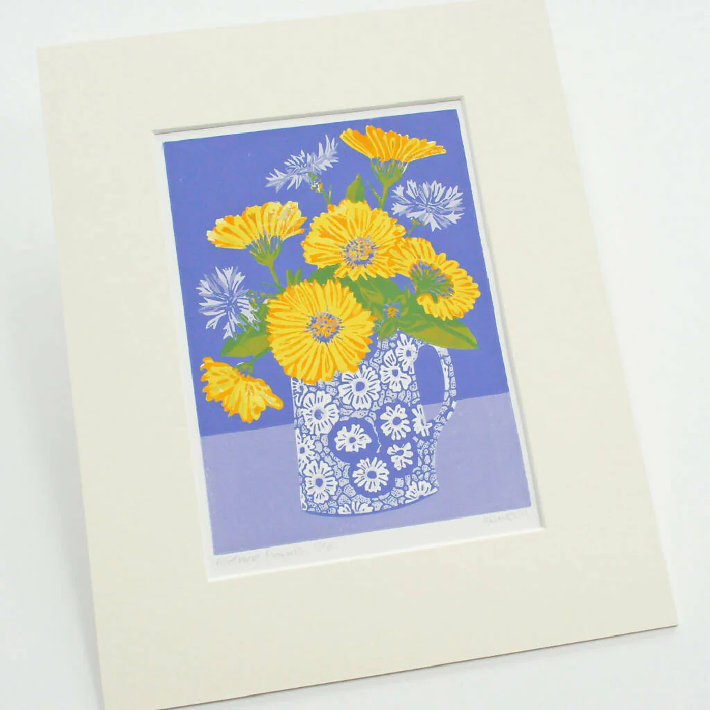 Allotment Flowers - Limited Edition - Original Linocut Print - Image 2