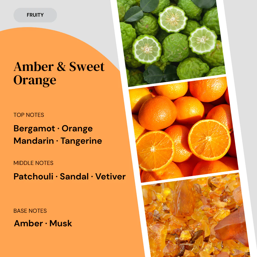 Amber & Sweet Orange Reed Diffuser - Image 4