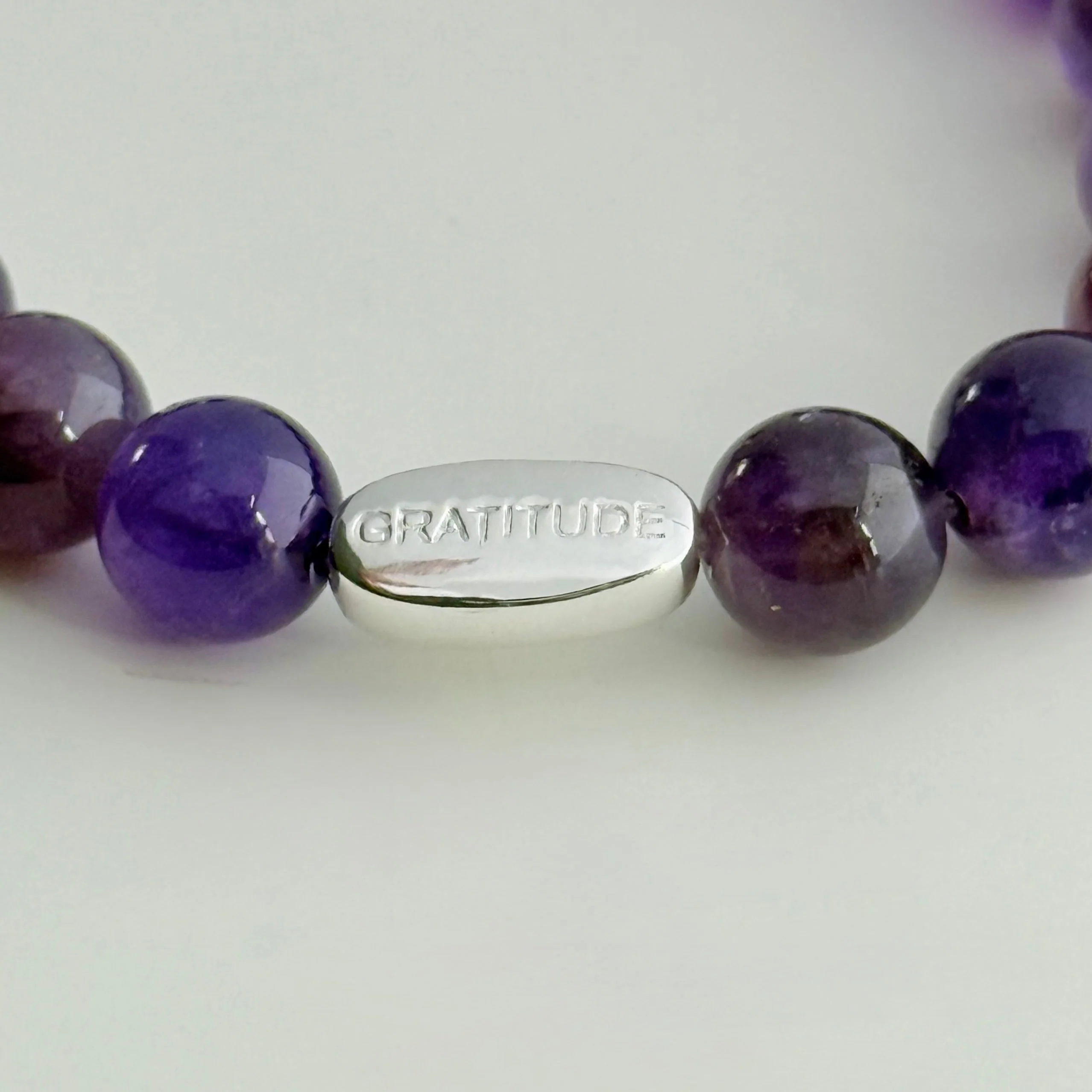 Amethyst and Sterling Silver Beaded Bracelet - Image 5