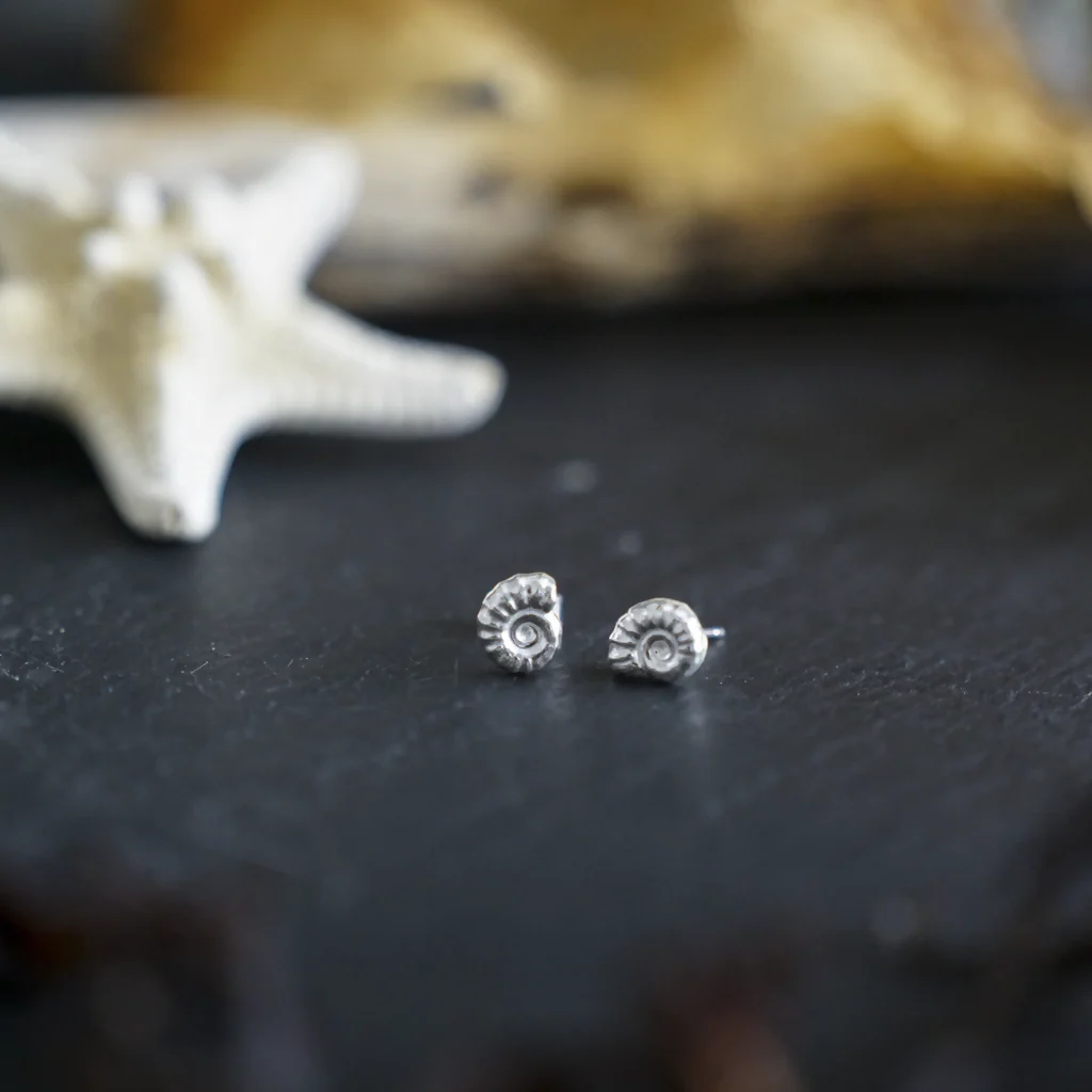 Ammonite Stud Earrings