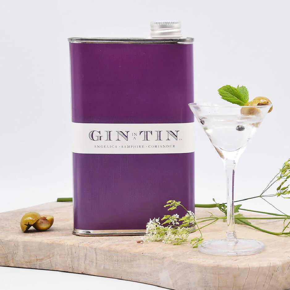 LONDON DRY ANGELICA, SAMPHIRE & CORIANDER GIN IN A TIN - 50cl Tin