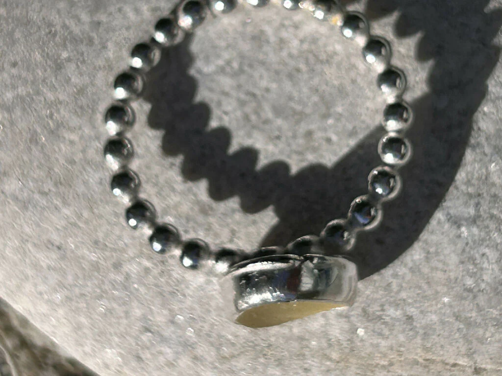 Aqua Green statement Sea glass Ring - Image 3