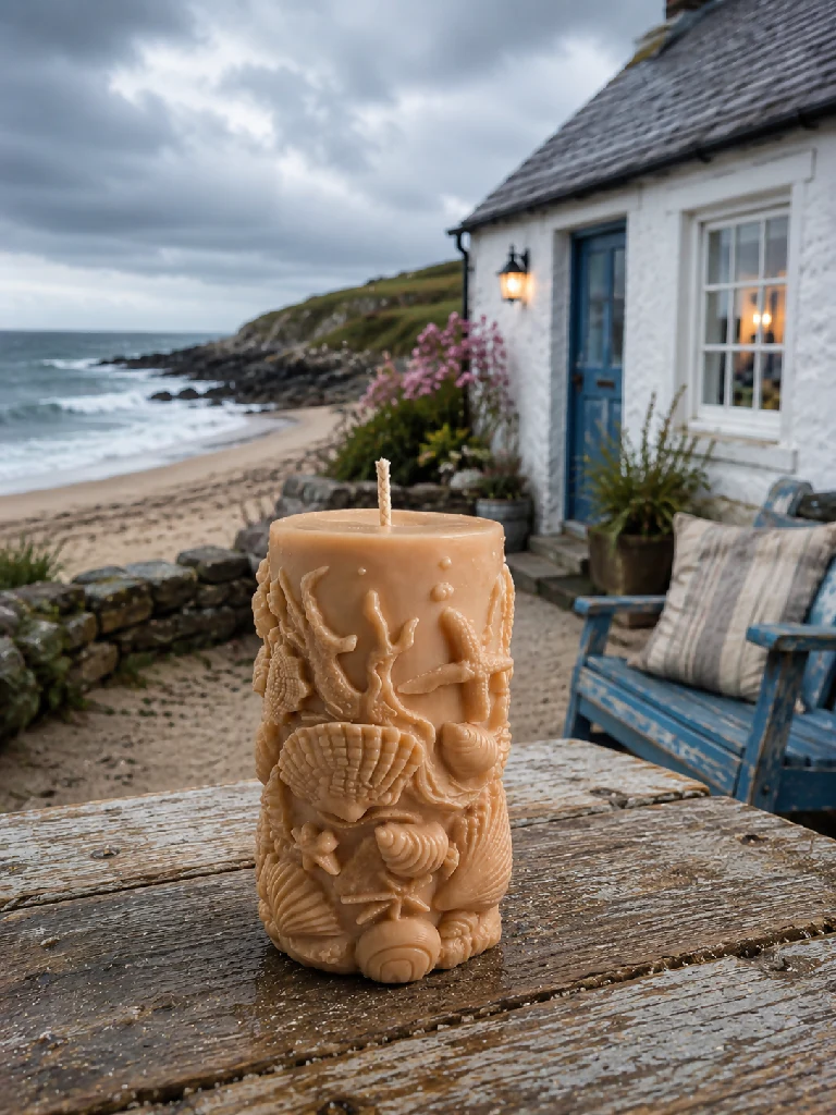 Arran Tides Scented Sculptured Candle - Image 2