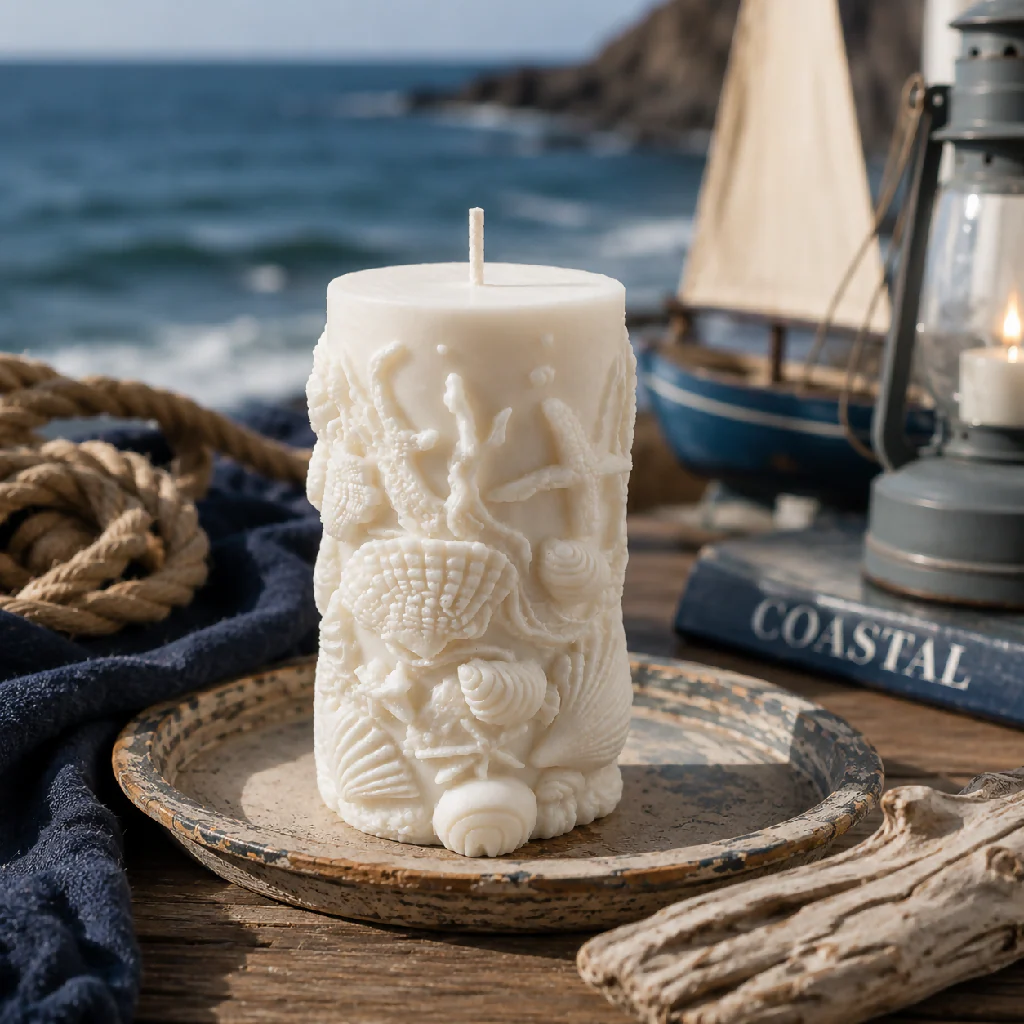 Arran Tides Scented Sculptured Candle - Image 3