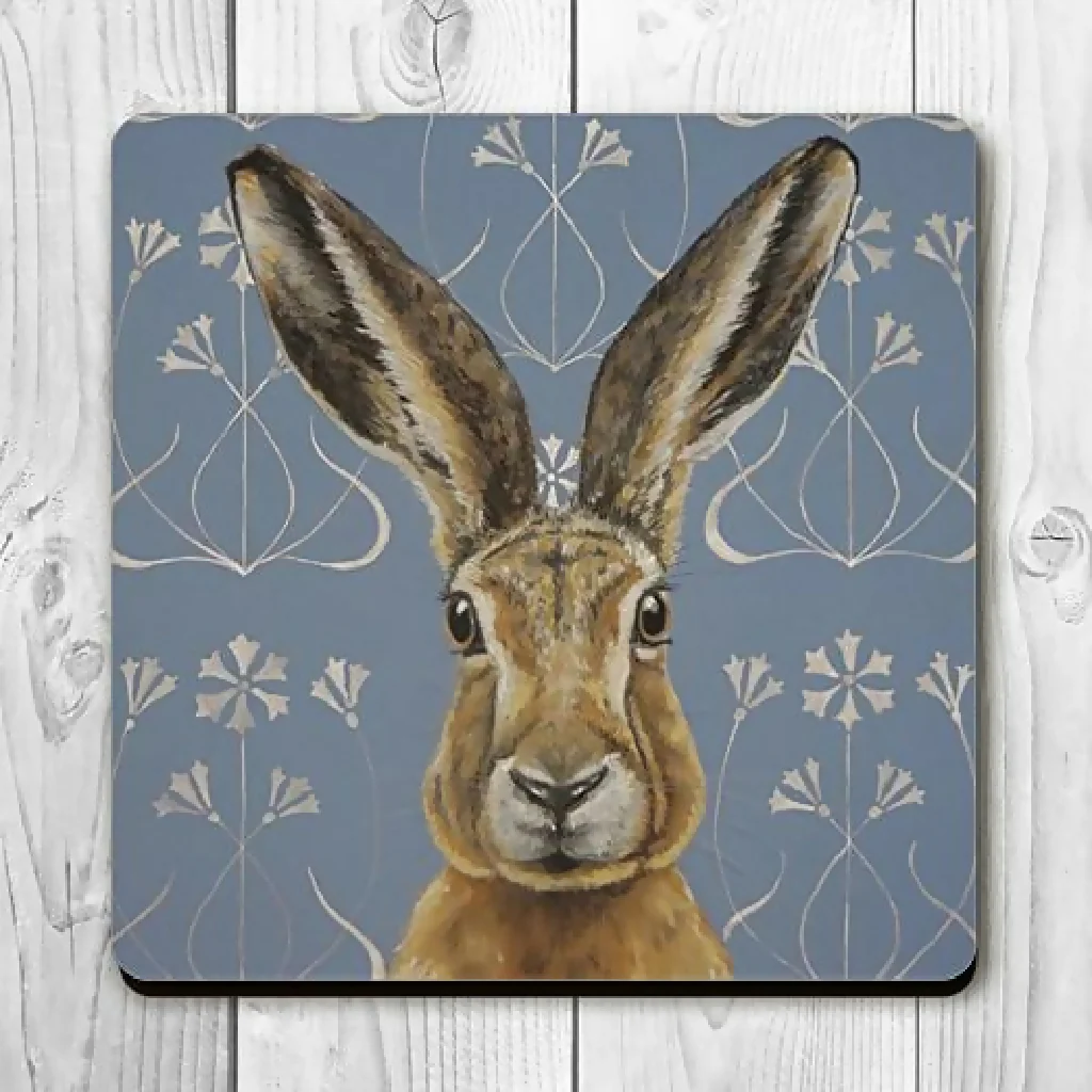 Art Nouveau Hare Wooden Coaster - Image 3