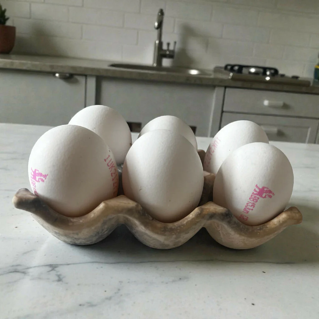 Artisan Eco Resin Egg Holder in Stone & Charcoal - Image 4