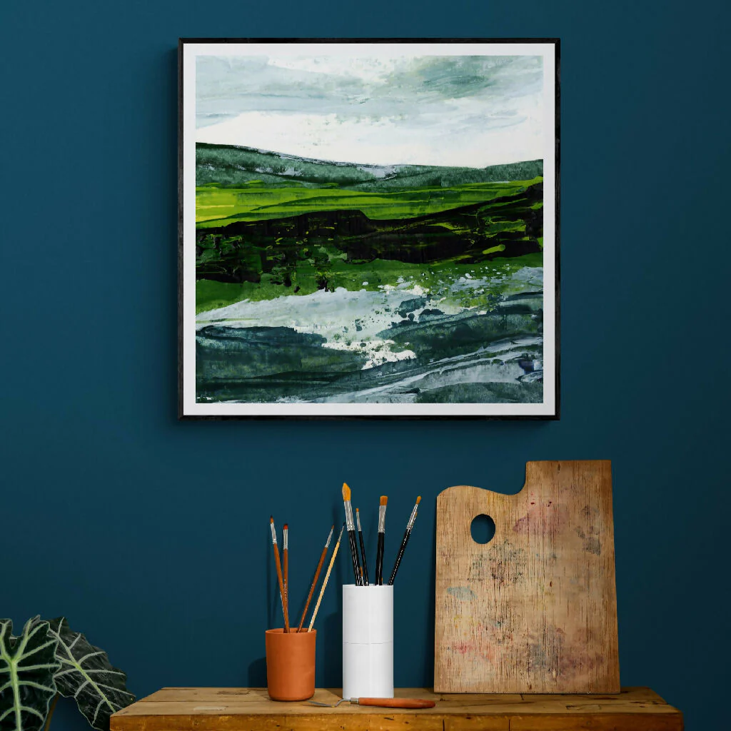 'As the Waves Crash on the Rocks’ Seascape Art Print - Image 2