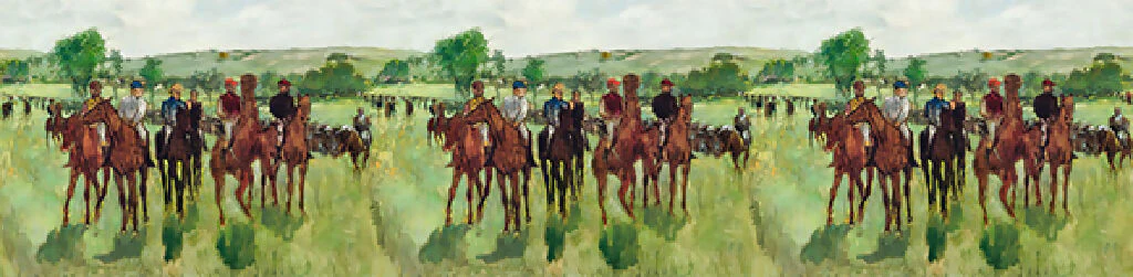 'At the Races' Illustrated Handmade Lampshade - Image 8