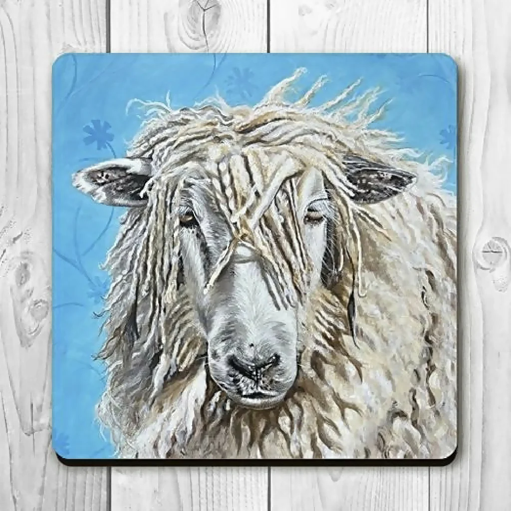 Baa-bara Cotswold Sheep Coaster - Image 2