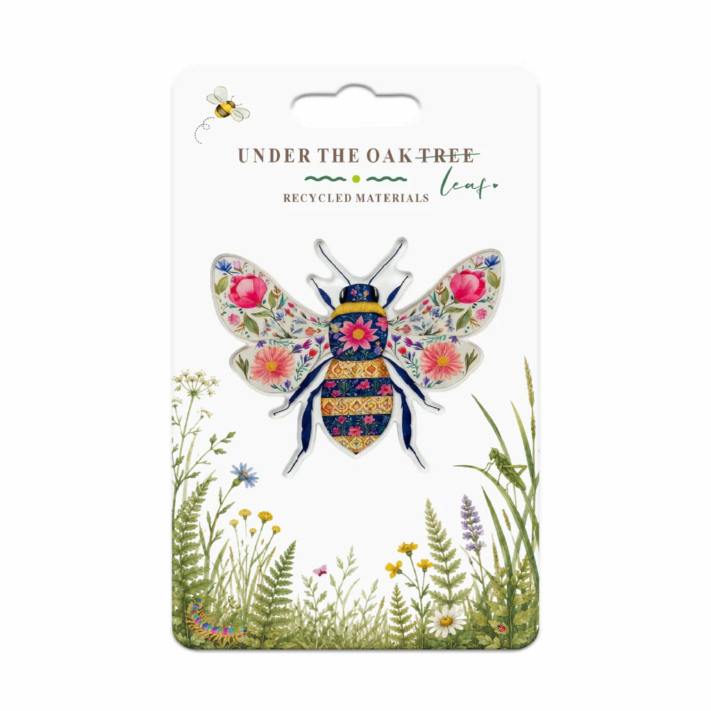 Badge - Bee Wildlife Nature, Floral Insect Gift Brooch