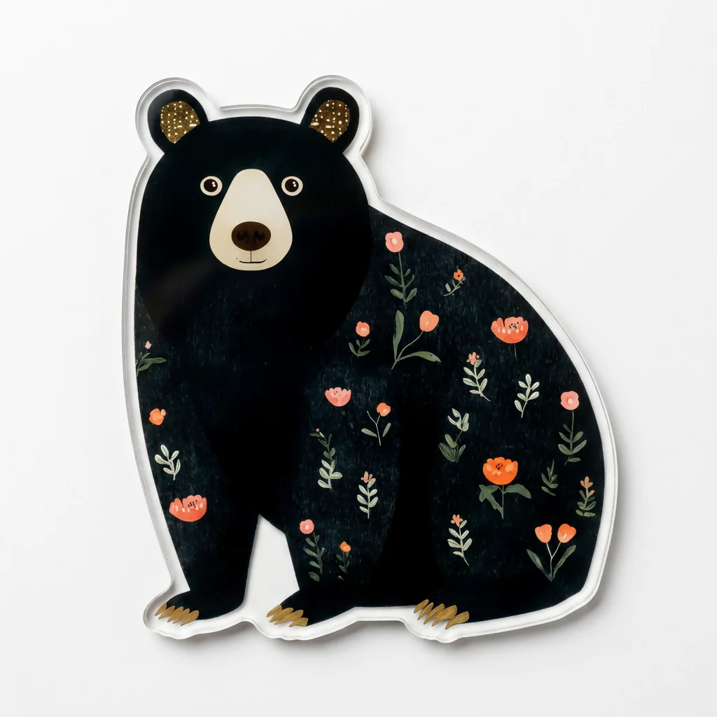 Badge - Black Bear Canada Nature Wildlife Brooch Gifts - Image 2