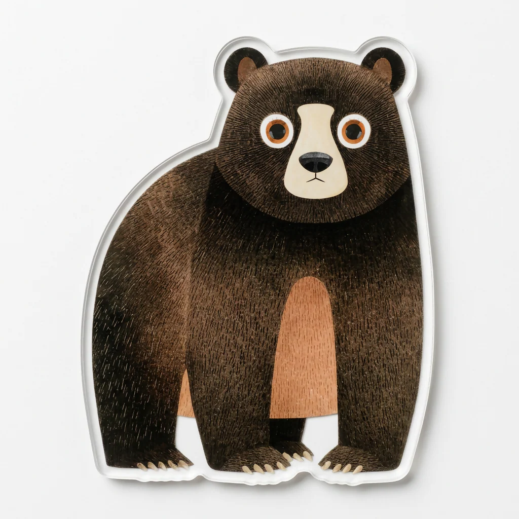 Badge - Brown Bear Brown Canada Wildlife Nature Brooch Gift - Image 2