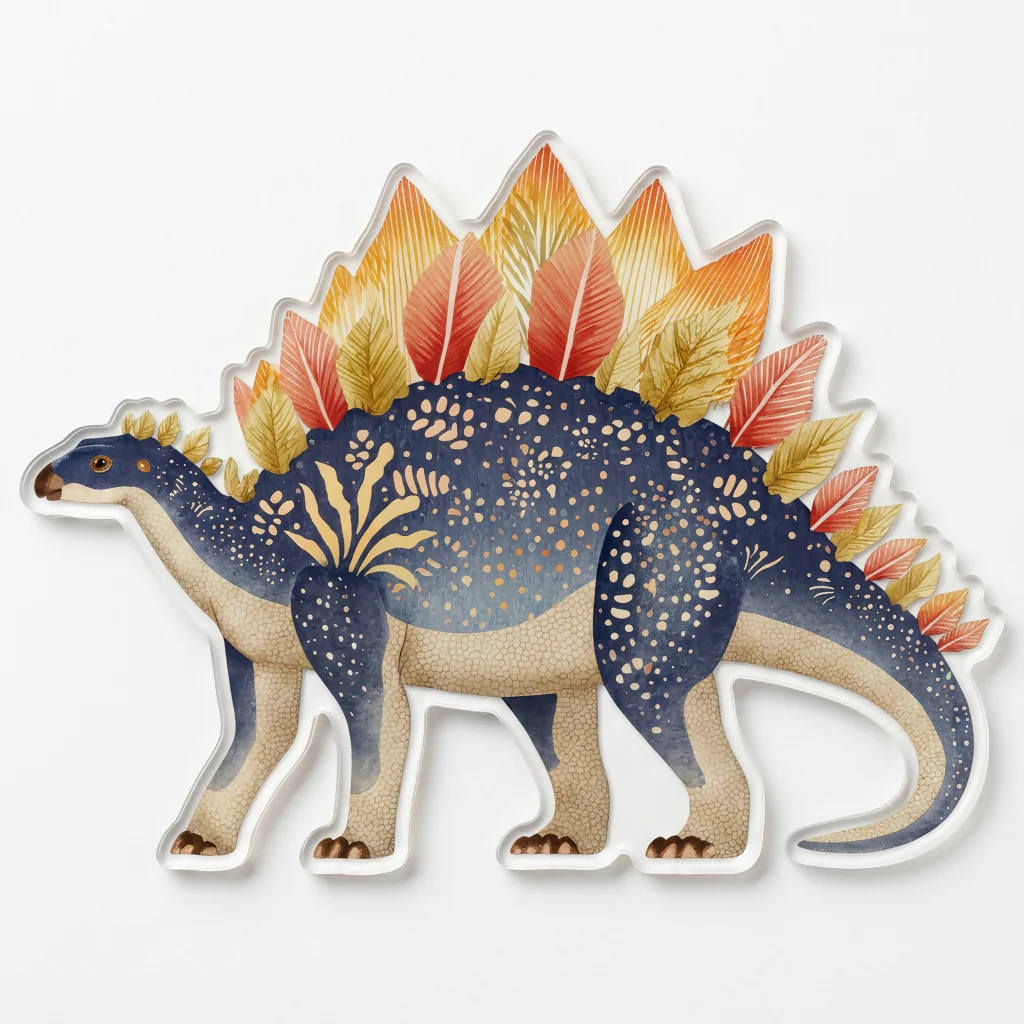 Badge - Dinosaur Stegosaurus Natural History Gift Brooch - Image 2