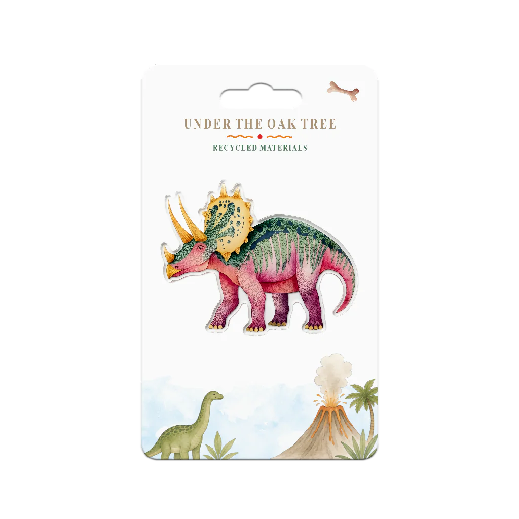 Badge - Dinosaur Triceratops Natural History Brooch Gift