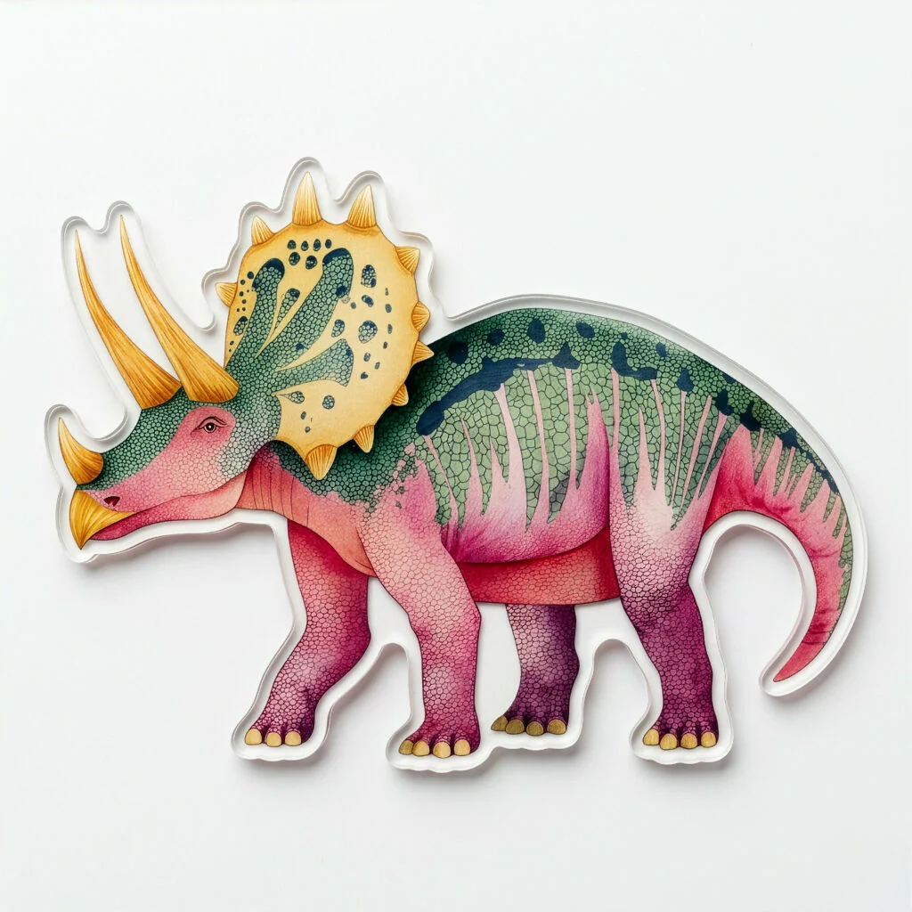 Badge - Dinosaur Triceratops Natural History Brooch Gift - Image 2