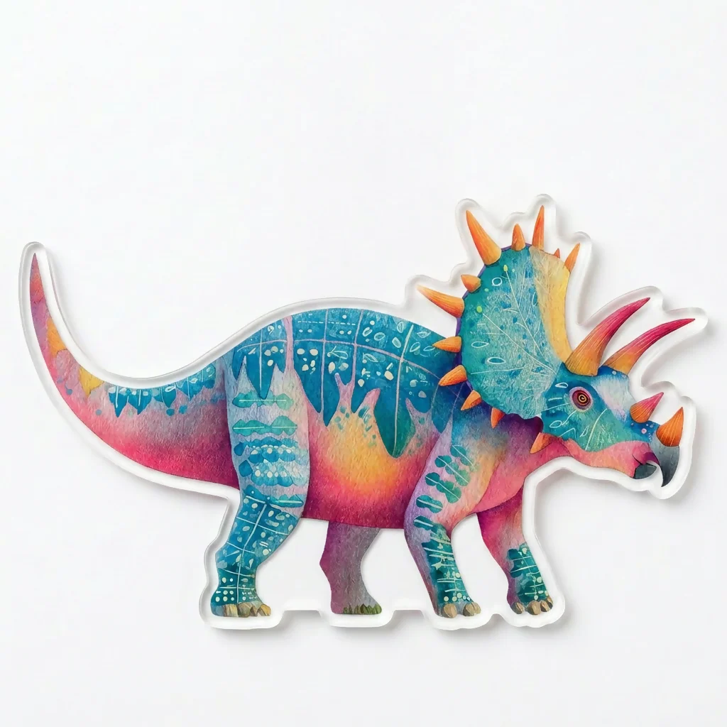 Badge - Dinosaur Triceratops Natural History Brooch Gift - Image 2