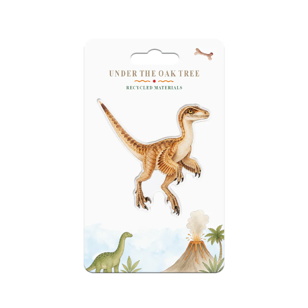 Badge - Dinosaur Velociraptor Natural History Brooch Gift