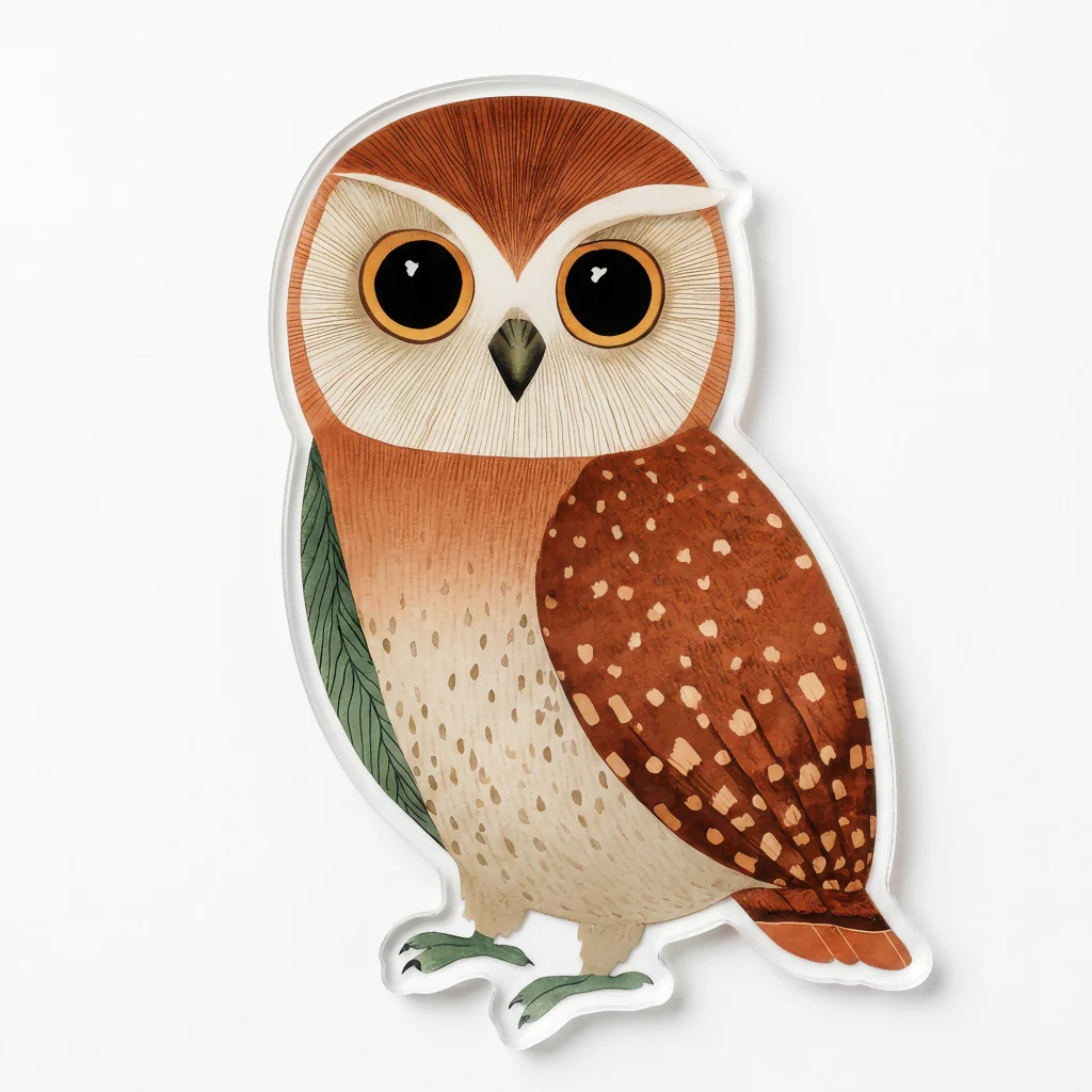 Badge - Owl British Nature Wildlife Bird Brooch Gift - Image 2