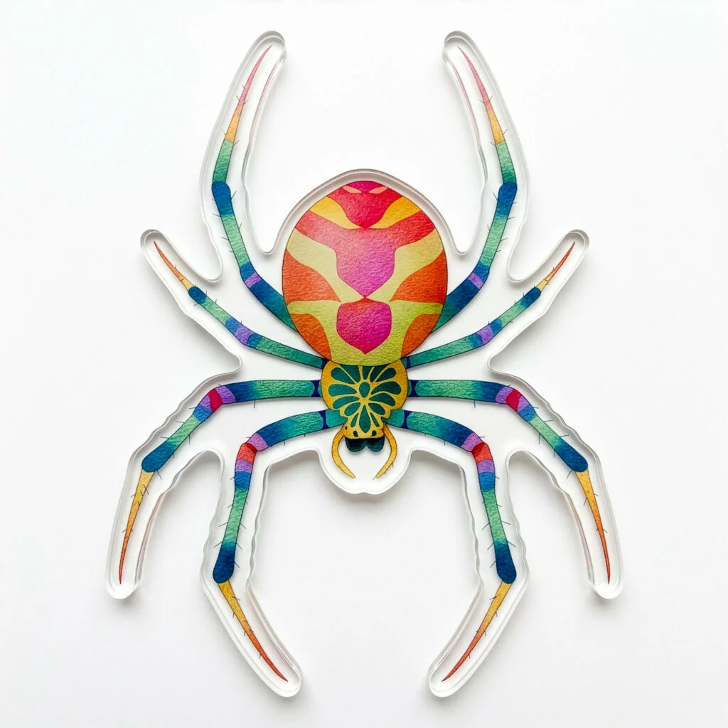 Badge - Spider Wildlife Nature, Botanical Insect Gift Brooch - Image 2