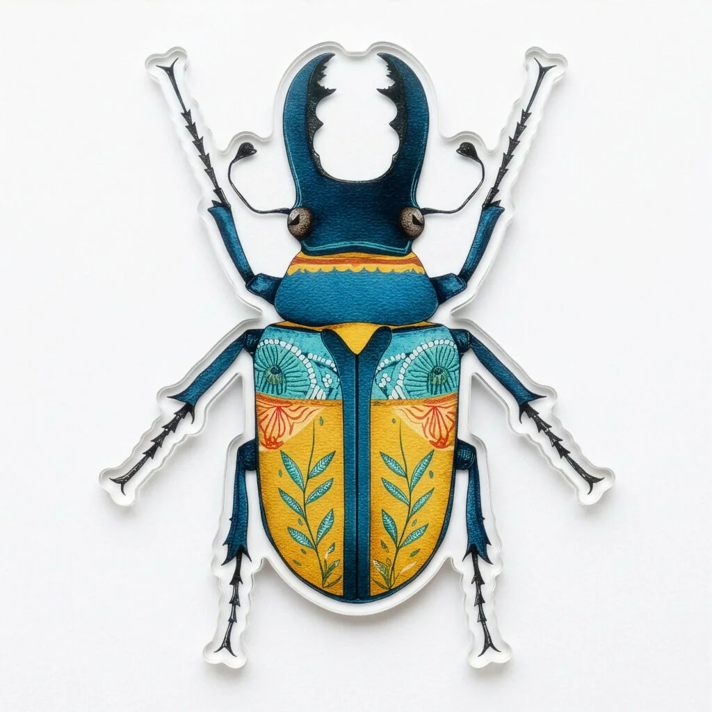Badge - Stag Beetle Wildlife Nature, Insect Gift Brooch - Image 2
