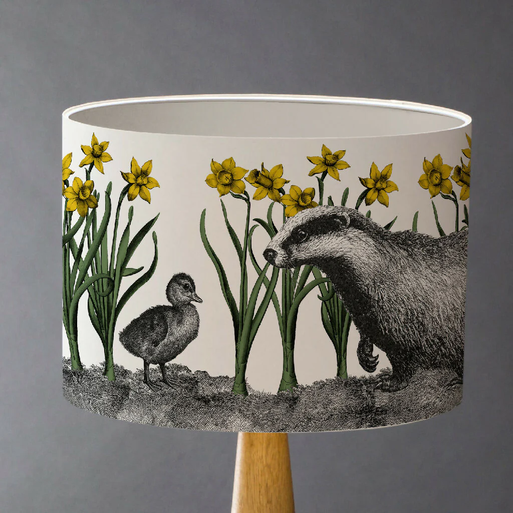 Badger and Duckling Lampshade – British Wildlife Collection