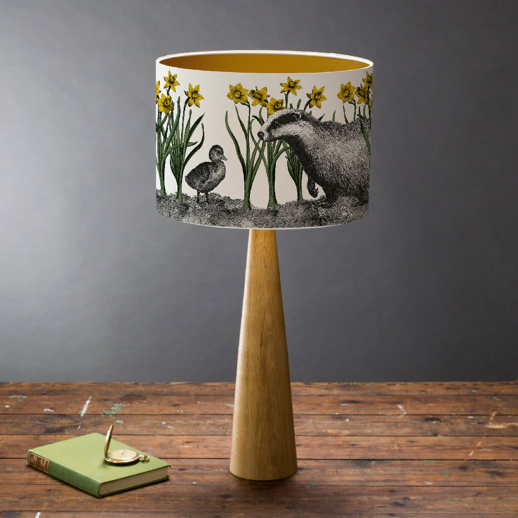 Badger and Duckling Lampshade – British Wildlife Collection - Image 3