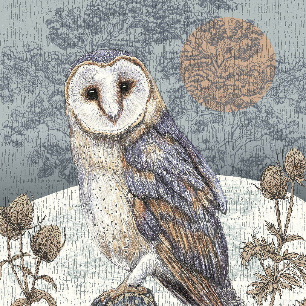 Barn Owl Signed and Mounted Giclée Art Print - Image 6