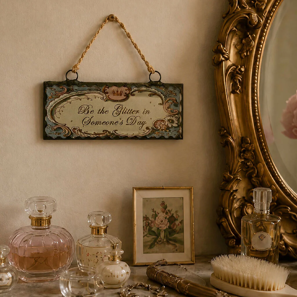 'Be the Glitter in Someone's Day' Hanging Vintage Friendship Token - Image 3