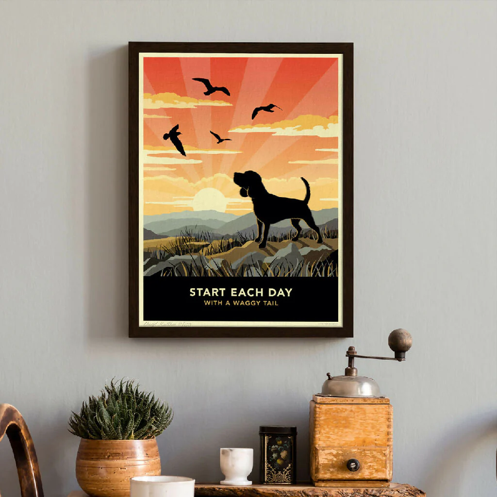 BEAGLE ‘WAGGY TAILS’ LIMITED EDITION ART PRINT - Image 3