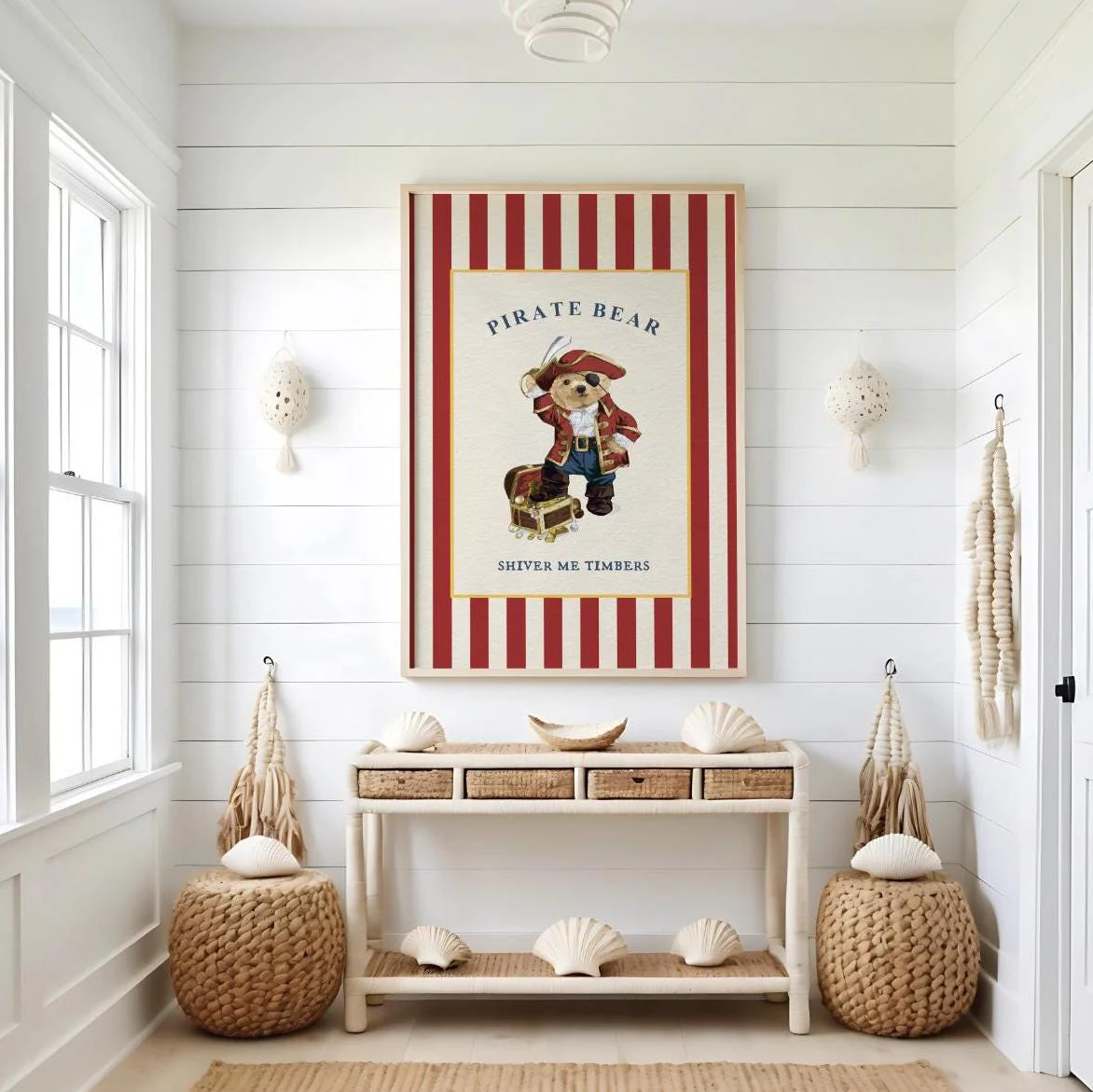 Bear Artwork Pirate Print Kids Room Decor - Image 5